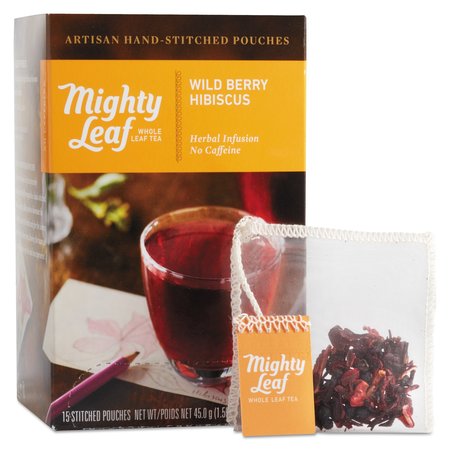 MIGHTY LEAF TEA Whole Leaf Tea Pouches, Wild Berry Hibiscus, PK15 510144